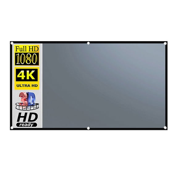 Metal Frame Projector Screen Anti-Glare Indoor/Outdoor Use, Quick Installation No Drilling Required