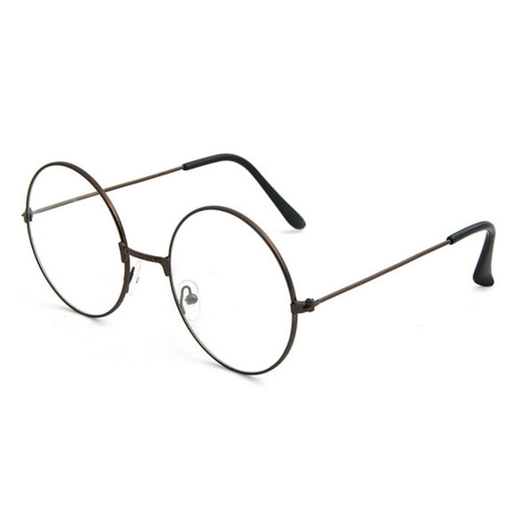 Metal Frame Round Glasses Clear Lens Glasses Lightweight Circle Eyeglasses for Women Men