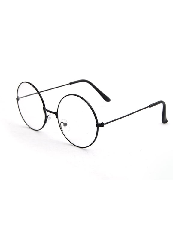Metal Frame Round Glasses Clear Lens Glasses Lightweight Circle Eyeglasses for Women Men