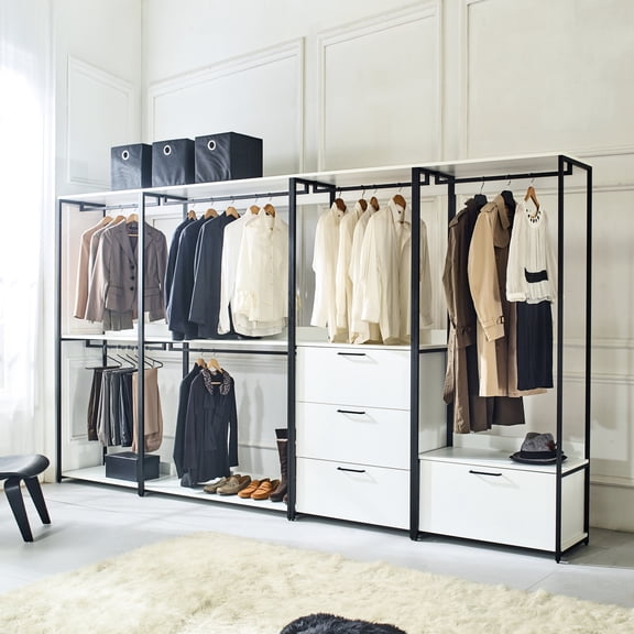 Metal Frame Storage Closet - Extra Deep, To Stains, Scratches, Water & Heat, E0 Graded Board Walk In With Part And Strengthened Deep