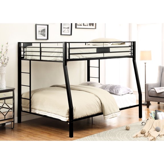Metal Frame with Sandy Finish, Double Ladder, No Box Spring - Simple and Useful Bunk Bed
