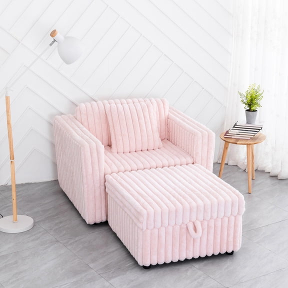Metal - Framed Soft Modular Sofa with Hydraulic Lift Ottoman / Serves as Temporary Bed and Storage Solution