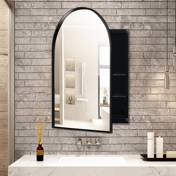 Metal Framed Wall Mirror Cabinet | For Bathroom Use, Seamless Aesthetic and Practicality | Withstands Daily Wear in Bathroom