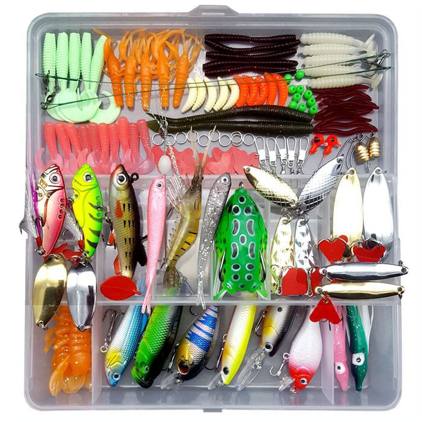 Metal Freshwater Fishing Lures including Treble Hooks, Assorted Inline  Spinner Baits 