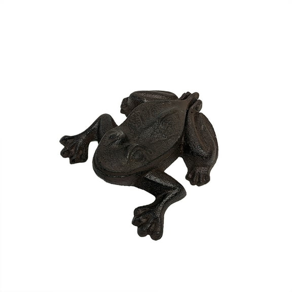 Metal Frog Hide A Spare Cast Iron House Key Door Lock Box Small Toad Secret Outdoor Garden Decor