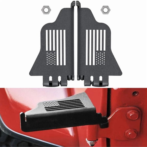 Metal Front Door Foot Pegs Rest Pedal For Jeep Wrangler JK JKU JL JLU 2007-2020
