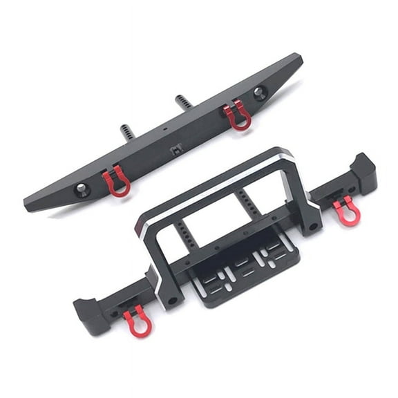Metal Front Rear Bumper for 1/10 RC Crawler Car Black