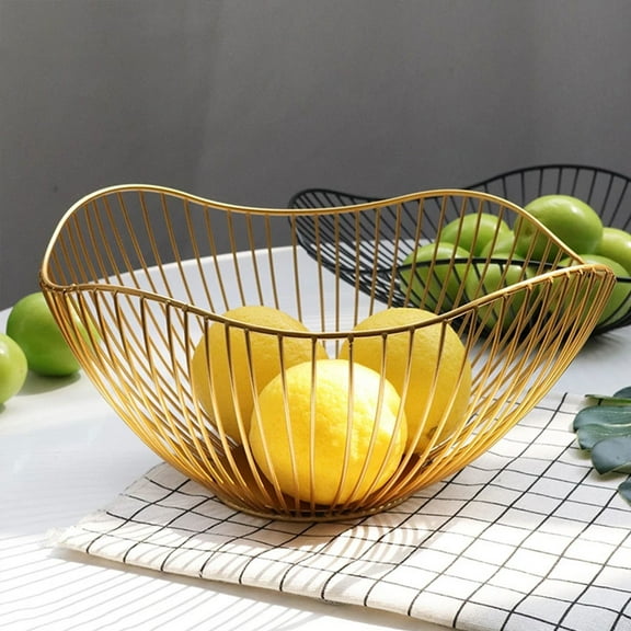 Metal Fruit Bowl,Black Fruit Holder for Fruit Storage,10.5Inch Minimalism Wire Fruit Basket for Kitchen Counter,Home Decor,Countertop,Table Centerpiece