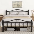 thumbnail image 1 of Full Size Bed Frame with Headboard, No Squeak Heavy-Duty Full Bed Frame 1500lbs Support & 12" Clearance Storage Tool-Free Setup in 30 Mins for Studios, Dorms, Frequent Movers, 1 of 9