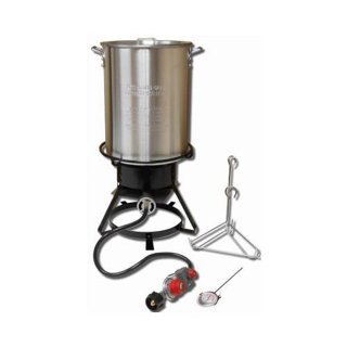 Barton 64 Qt. X-Large Outdoor Aluminum Turkey Deep Fryer Pot and Burner Kit  99906-H - The Home Depot