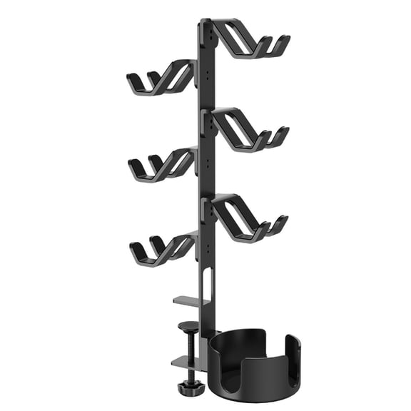 Metal Gaming Accessory Rack Removable Trays for Controllers Headsets & Cups