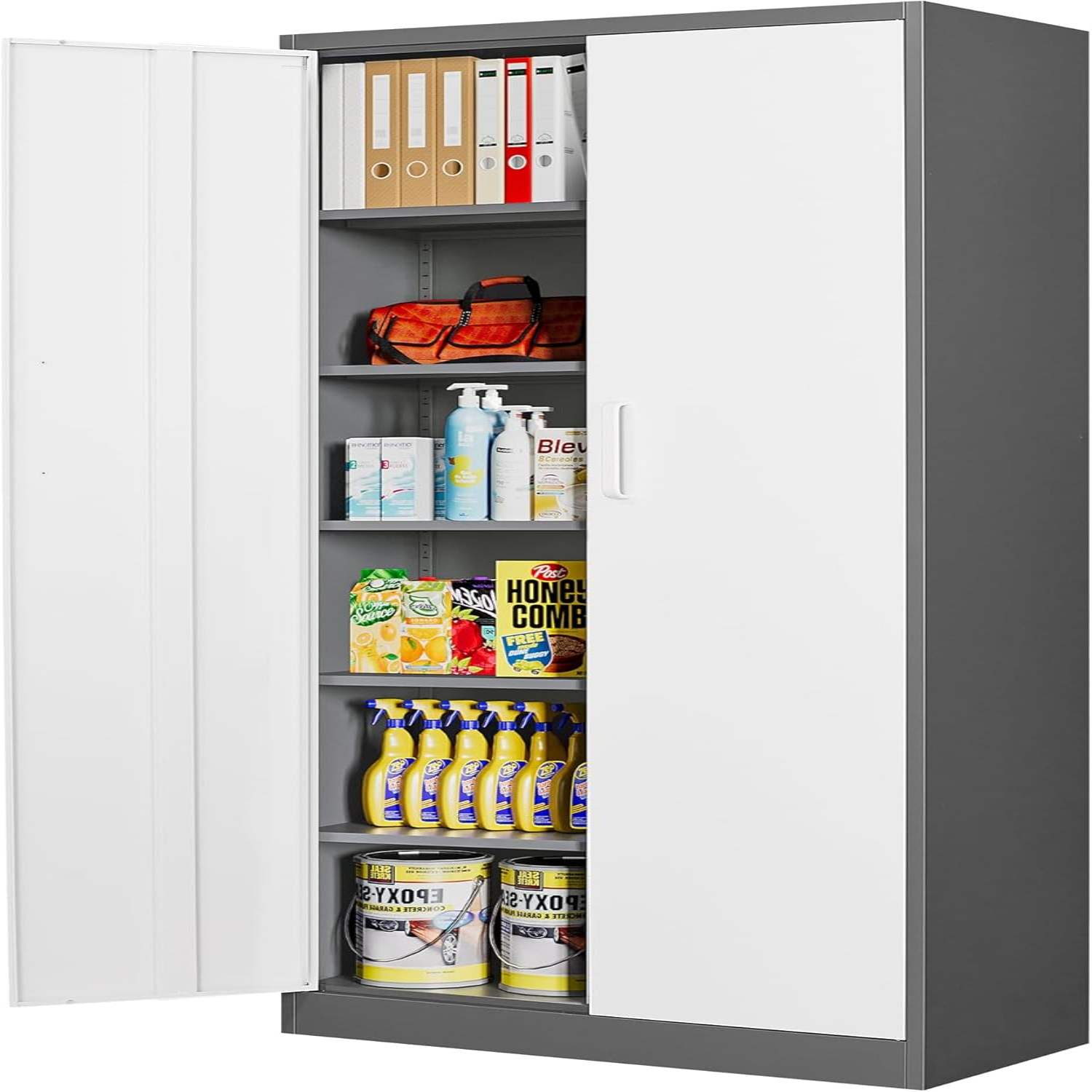 Metal Garage 71" h Tall Garage with 2 Doors and 5