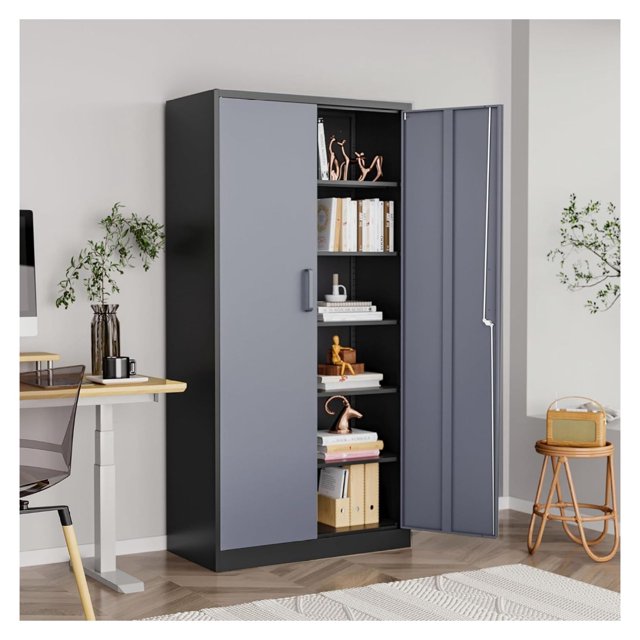 Metal Garage 72" Tall Locking Storage with 2 Doors