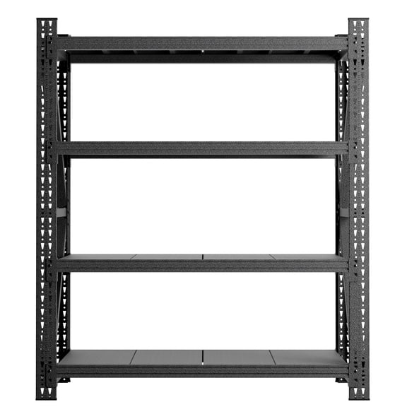 Metal Garage Shelves, 4000LBS Capacity, 69"H x 59"W x 23.6"D, Industrial-Grade, Adjustable, Black, Garage Warehouse Industrial Storage