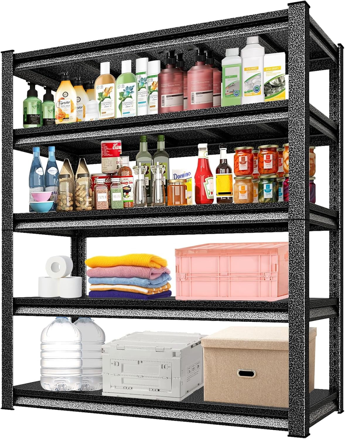 Metal Garage Shelving Heavy Duty,3000LBS Loads Garage Storage Shelves ...