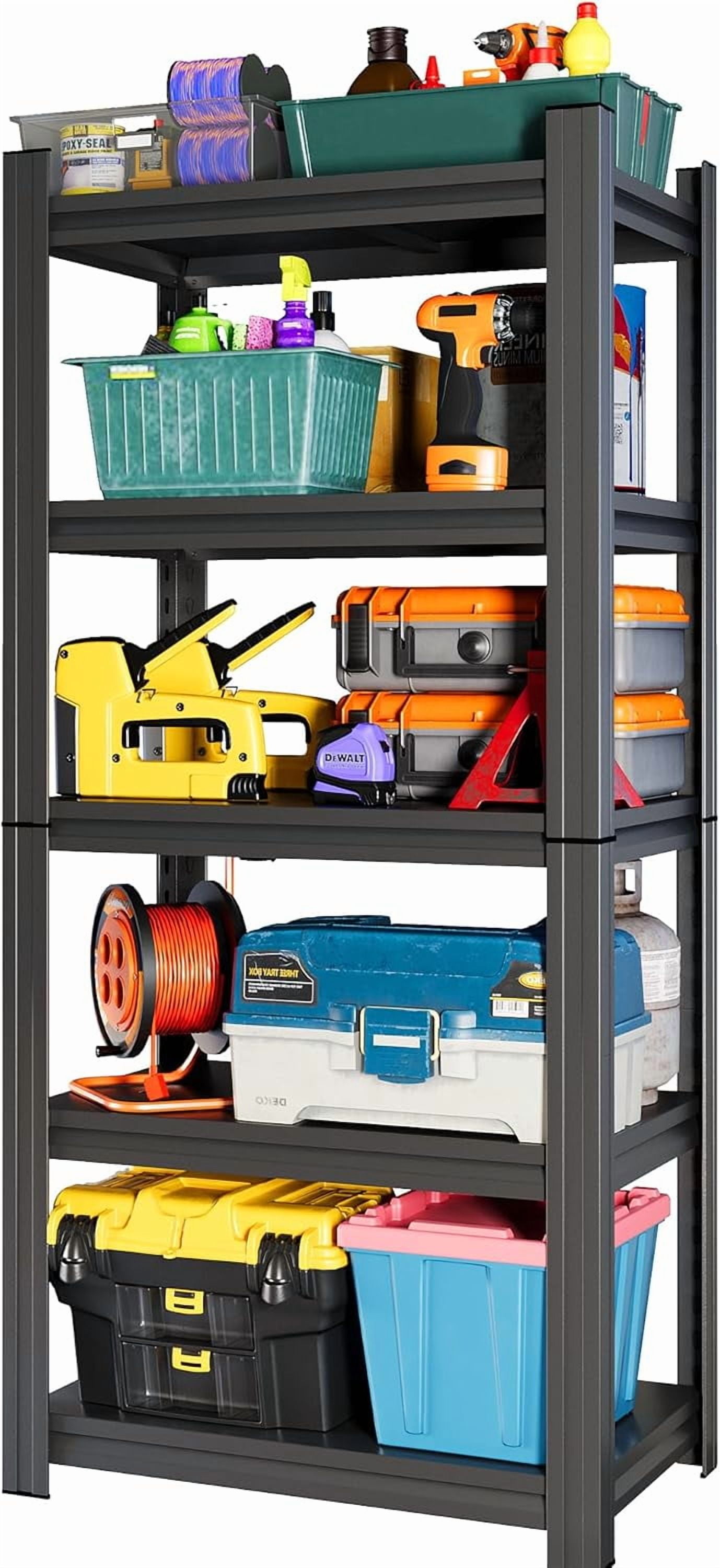 Metal Garage Shelving Unit, Heavy Duty Adjustable Storage Rack, Steel ...
