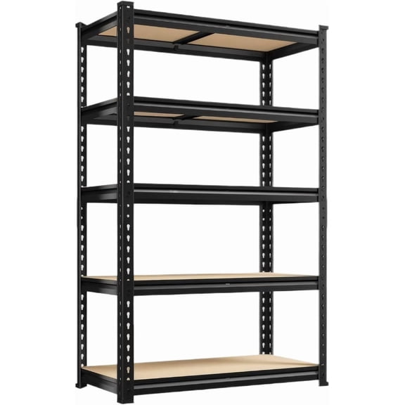 Metal Garage Shelving Units 5-Tier, Space Saving Storage Rack for Pantry/Closet, 72 Inch Tall Adjustable Shelves 2000lbs Load Capacity