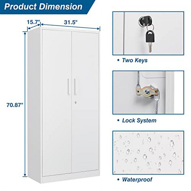 Metal Garage Storage 71inch Tall Storage with