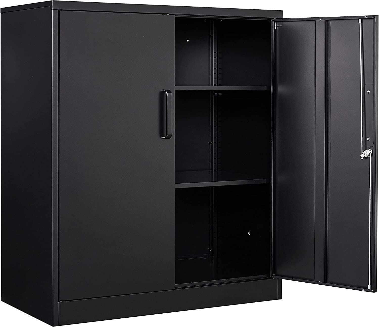Metal Garage Storage Cabinet with Locking Doors and Adjustable Shelves ...