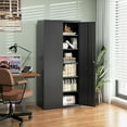 thumbnail image 1 of Metal Garage Storage Cabinets with Lock Door and Adjustable Shelves, Steel Tool Cabinets for Home,Office,Warehouse Organisieren (Black), 1 of 6