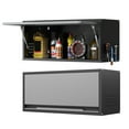 thumbnail image 1 of Metal Garage Wall Cabinet with Doors Side with Holes,13.8"H 1 Door Small Wall Hanging Tool Chest Cabinet ,Garage Storage Cabinet for Garage, Basement, Kitchen, Warehouse,Office, Bathroom-Black Gray, 1 of 9