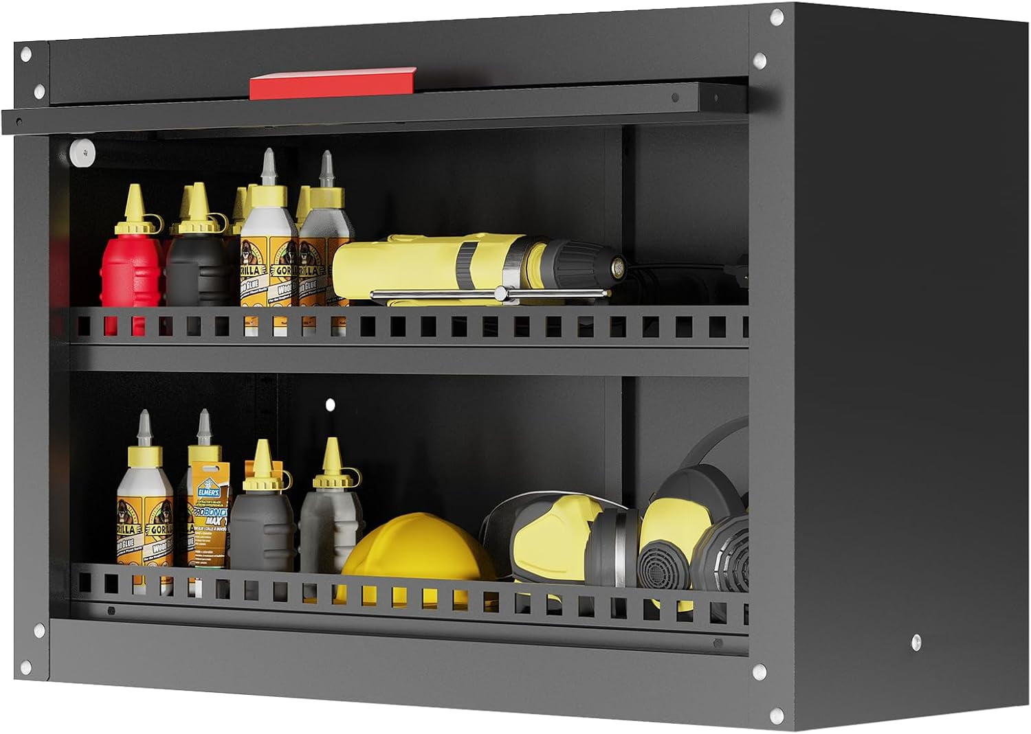 Metal Garage Wall Cabinet,Garage Storage Cabinet with Up Flip Door ...