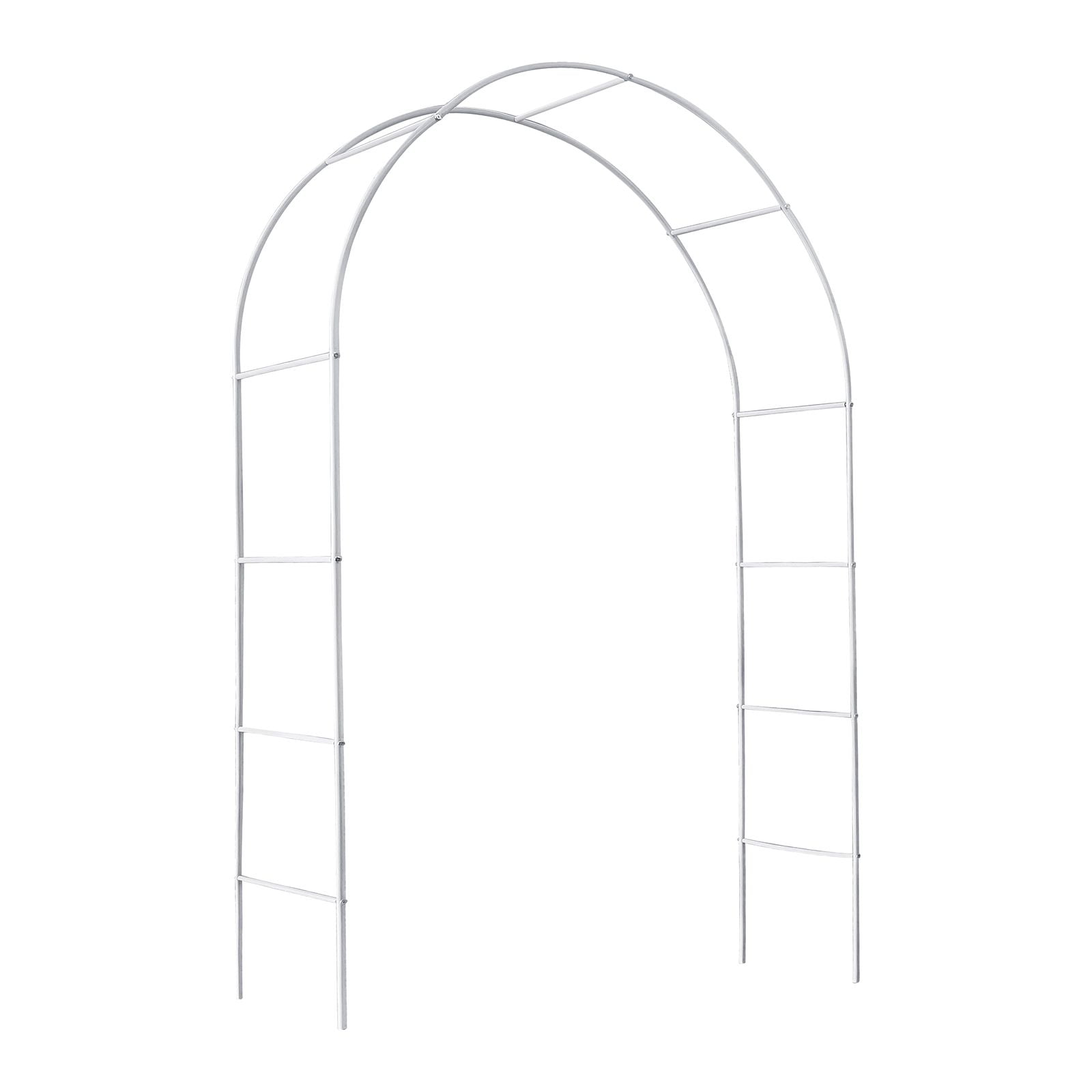 Metal Garden Arch Trellis, Adjustable Arbor Trellis, White