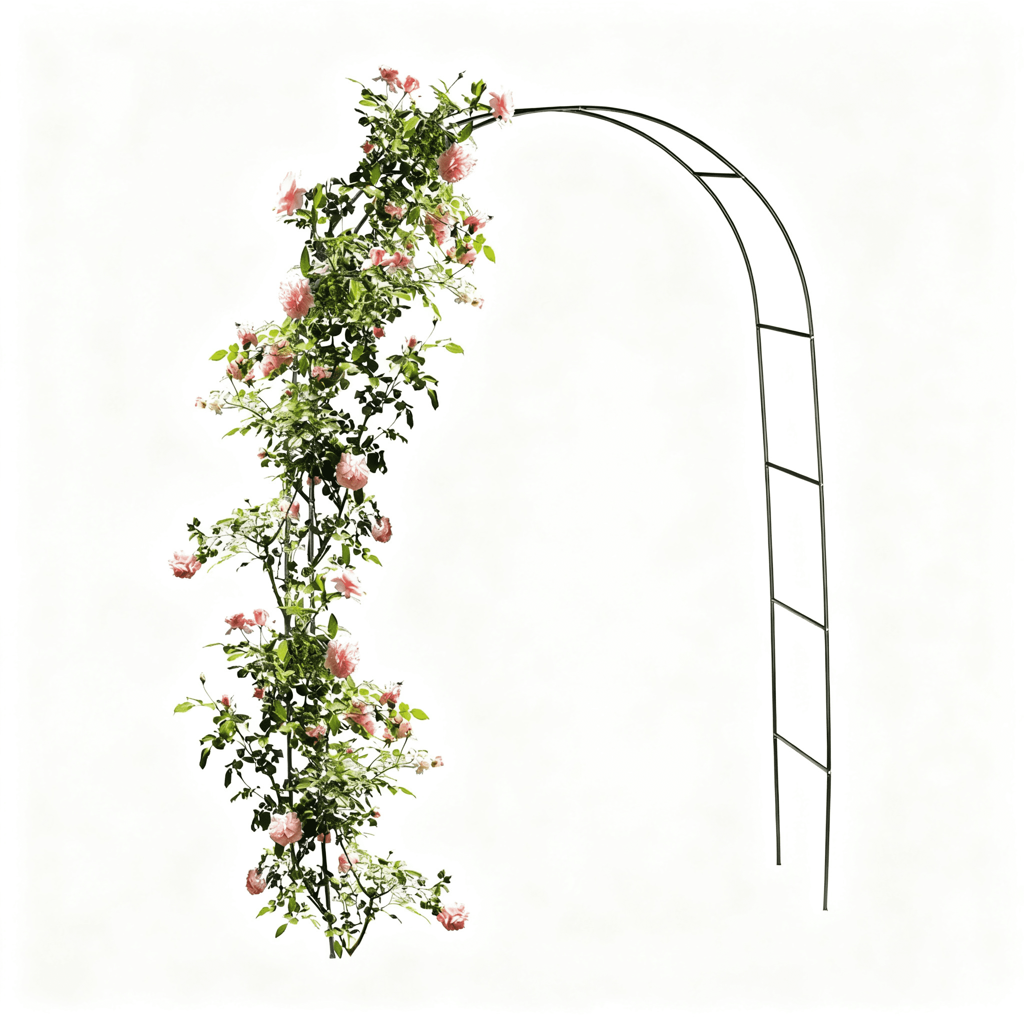 Metal Garden Arch Trellis,Adjustable Arbor Trellis for Climbing Plants Support, 7'8"H x 4'5"W
