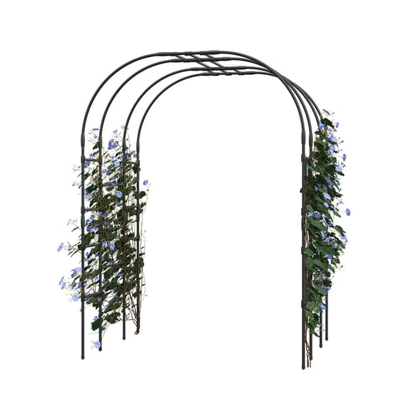 Metal Garden Arch Trellis for Climbing Plants Outdoor, Garden Arbors and Arches, Wedding Arch Frame Archway for Balloons Pumpkin Vines Halloween Christmas Party Decoration
