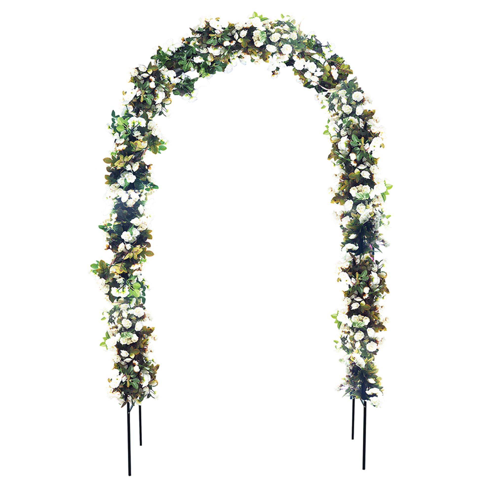 Metal Garden Arch Trellis, Wedding Arch, Adjustable Arbor Trellis for Garden Climbing Plants Support or Wedding Decor, 78"H x 45"W