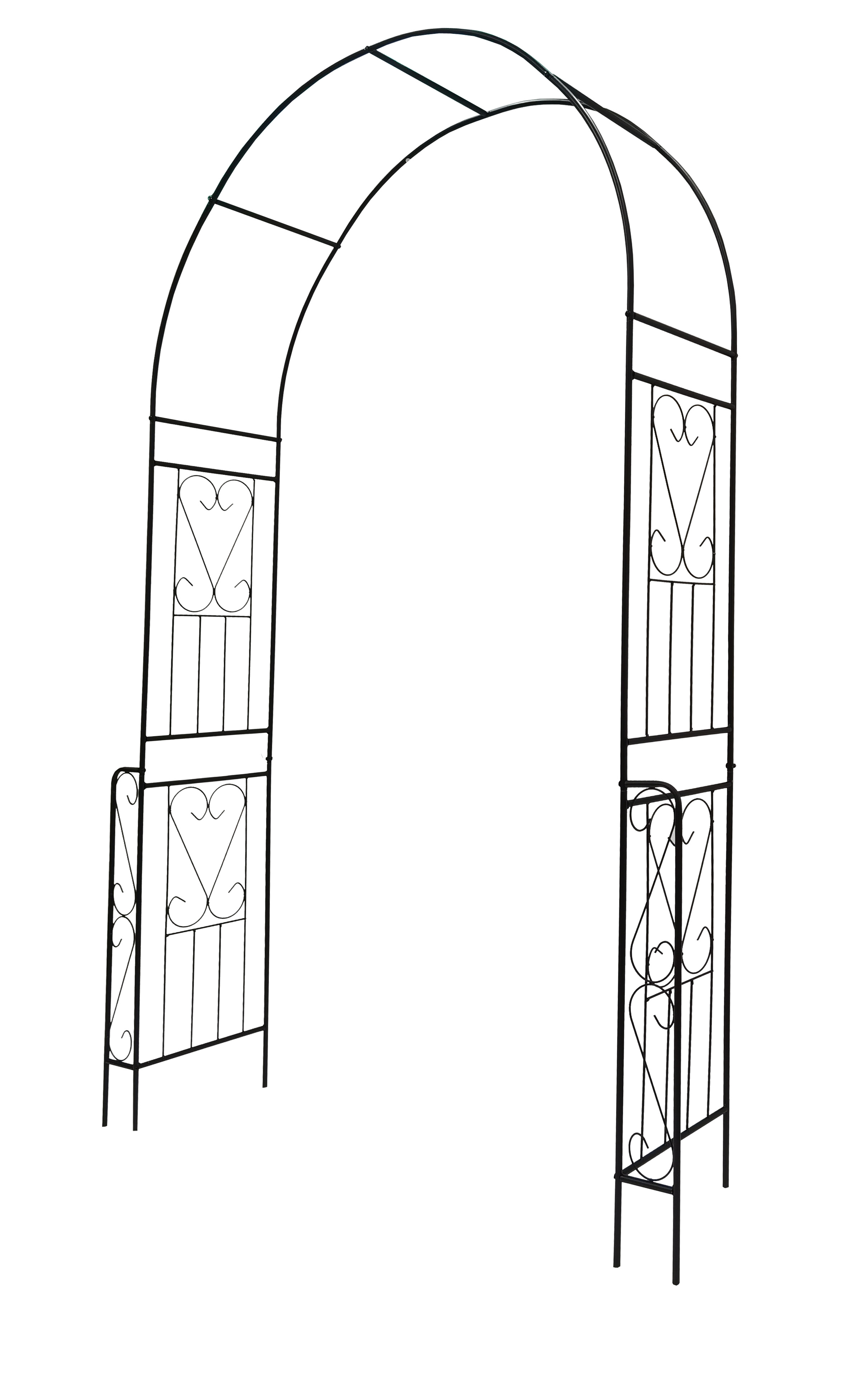 Metal Garden Arch W55'' X H94.5'' Garden Arbor Trellis Climbing Plants ...