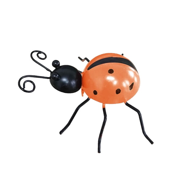 Metal Garden Bee Art Decoration - Weatherproof, Powder Sprayed, 10x10cm - for Outdoor Backyard/Flower Bed