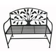 thumbnail image 1 of Hi-Line Gift Ltd 78683-BK Metal Garden Bench Tree Pattern-Black, 1 of 4