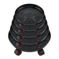 thumbnail image 1 of Metal Garden Caddy With Wheels Round Thickened Movable Flower Pot Tray With Water Container 12.60in For Garden Home Black, 1 of 4