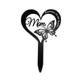 thumbnail image 1 of Metal Garden Decor Grave Flowers for Cemetery, Mom Memorial Butterfly Yard Art Outdoor Garden Decor, 1 of 7
