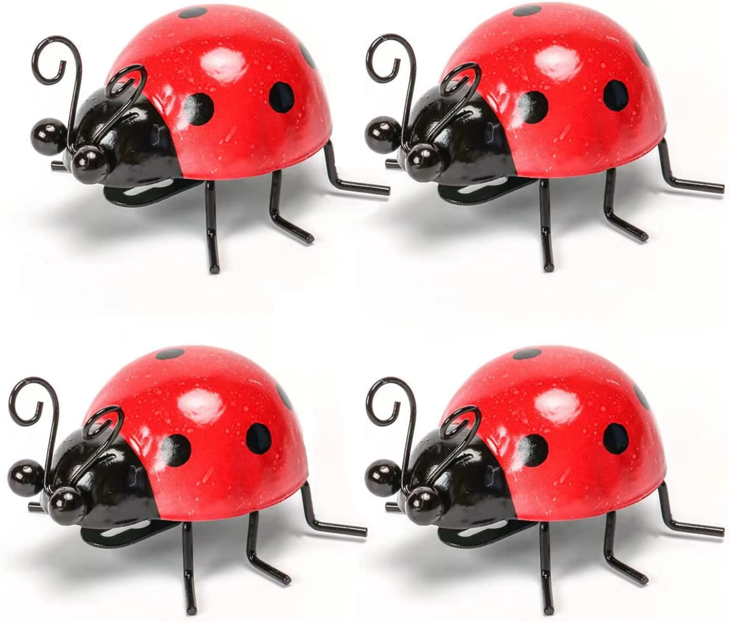 Metal Garden Decor for Outside Cute Ladybugs Yard Art Lawn Ornaments