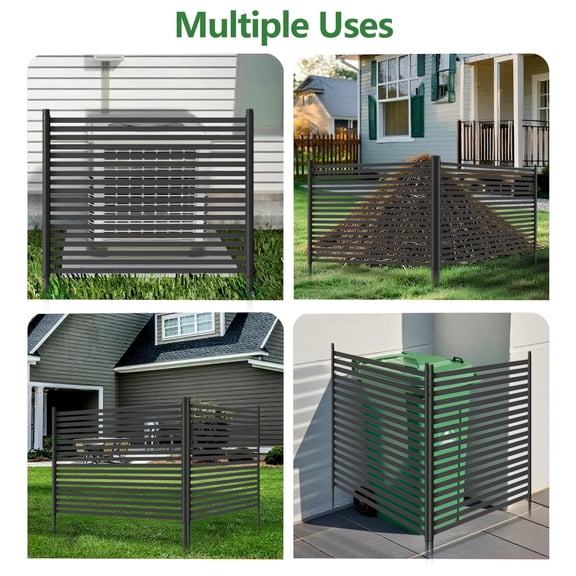 Metal Garden Fence, No-Dig Animal Barrier 3 Panels 47 in H x 9 ft L - Rustproof Decorative Fence for Dogs Rabbits Deer, Outdoor Privacy Screen for Flower Beds Patio Backyard Vegetable Gardens