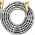 thumbnail image 1 of Metal Garden Hose 15 ft – 304 Stainless Steel Water Hose, Garden Hoses Flexible, Lightweight, No Kink Garden Hose, Heavy Duty for Outdoor (15 FT), 1 of 8