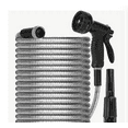 thumbnail image 1 of Metal Garden Hose 50FT, Heavy Duty 304 Stainless Steel Water Hoses with Nozzle, Flexible, Lightweight, Rust Proof, No-Kink & Tangle for Yard, Outdoor, RV, 1 of 8