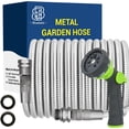 thumbnail image 2 of 75ft Stainless Steel Metal Garden Hose – Lightweight, No-Kink, Ultra Flexible – 500 PSI 2 of 2