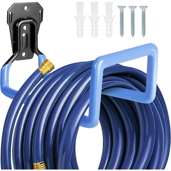 Hose Bracket Wall Mounted - Metal Hose Hook Garden Hose Rack Heavy Duty Water Hose Reel for Exterior Water Pipe