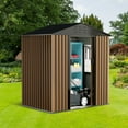thumbnail image 1 of Metal Garden Shed, Outd oor Storage Shed with Door and Lock, Metal Utility Tool Storage Shed for Backyard Garden Patio Lawn, Waterproof Roofs, 1 of 7