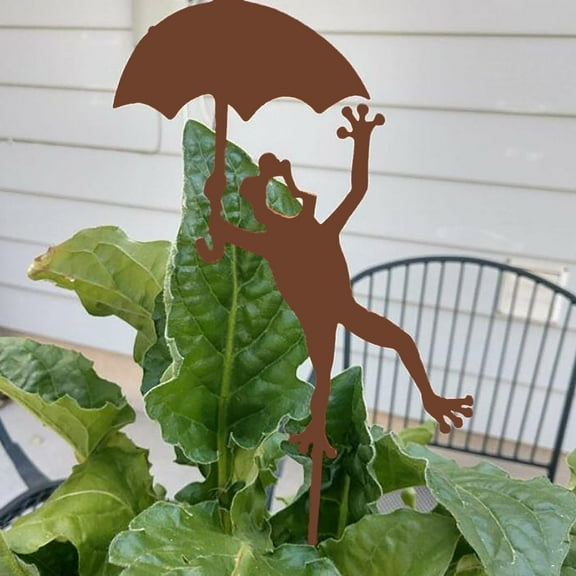 Metal Garden Stake under $5! Yrmaups Metal Garden Stake, Rustic Frog Yard Art, Outdoor Garden Decor, Metal Sculpture for Lawn, Patio, Flower Bed, Home and Garden Decoration