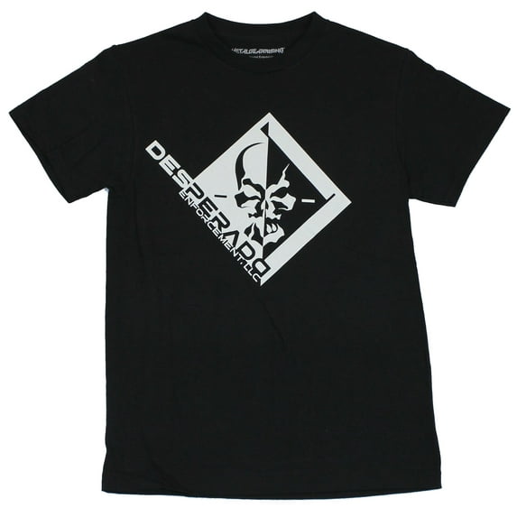 Metal Gear Mens T-Shirt - Desperado Enforcement Skull Logo Image (X-Large)