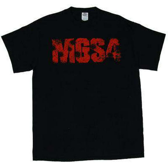 Metal Gear Solid 4 Logo with Bullet Holes T-Shirt (Adult Medium)