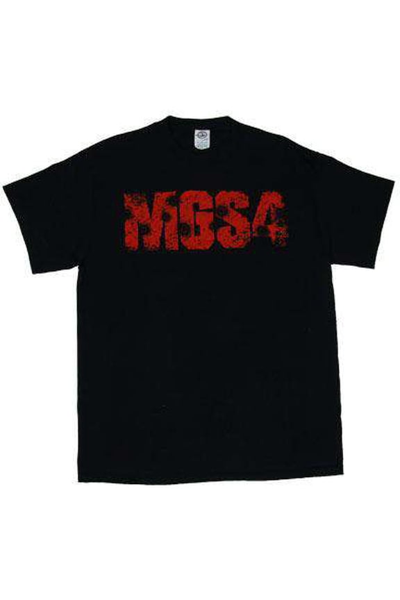 Metal Gear Solid 4 Logo with Bullet Holes T-Shirt (Adult Small)