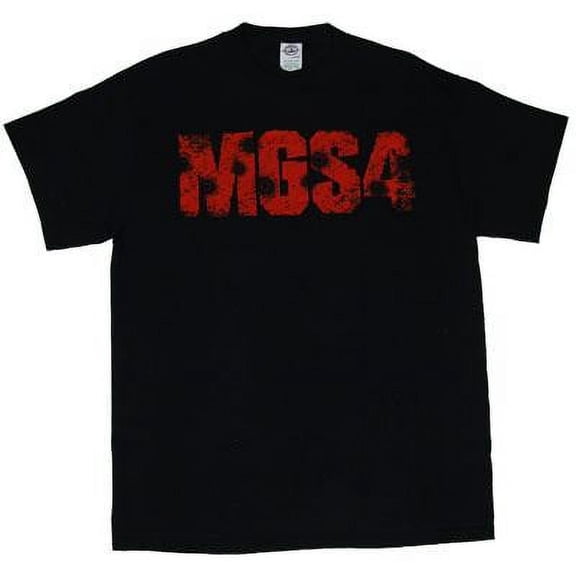 Metal Gear Solid 4 Logo with Bullet Holes T-Shirt (Adult Small)