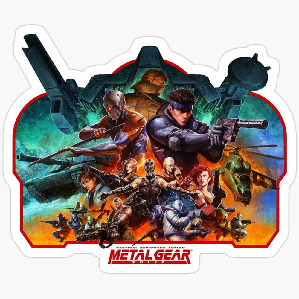 Adesivi Metallici Metal Gear Solid - Pacco Da 5 Adesivi Fatti A Mano
