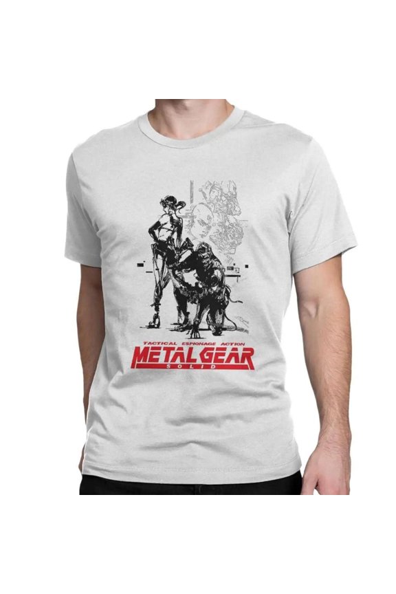 Metal Gear T-shirts Unisex Fashion, Crew Neck Solid Game Tees, Unisex Men's Clothes, Heartfelt Gift, Short Sleeve Clothing Birthday Present
