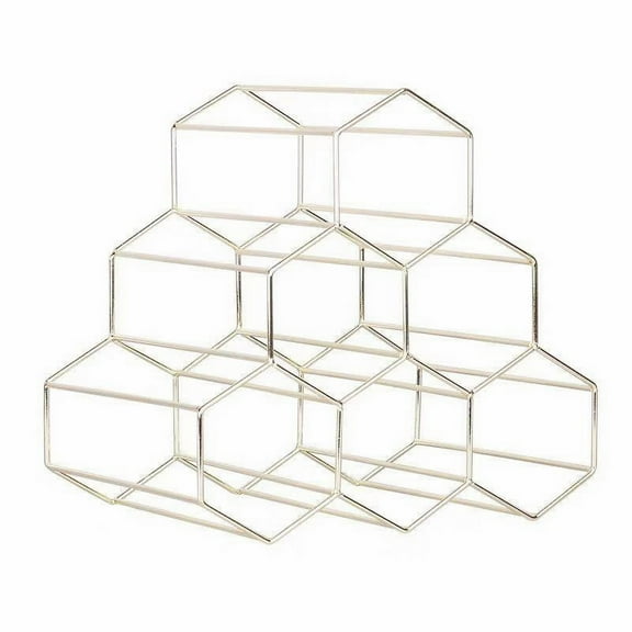 Metal Geometric Creative Wine Bottle Rack For Home Restaurant Living Room Bar Cabinet Grape Storage Display